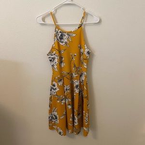 Yellow floral dress